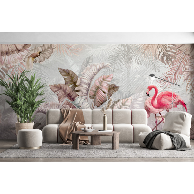 Papier peint tropical flamants roses N&deg;48